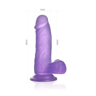 DILDO 6'' JELLY STUDS FIOLETOWE