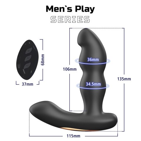 ROTACYJNY MASAŻER PROSTATY Z PILOTEM EROSPACE MEN'S PLAY B12