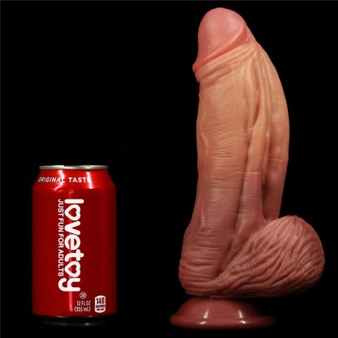 DILDO 10'' DUAL LAYERED PLATINUM SILICONE COCK