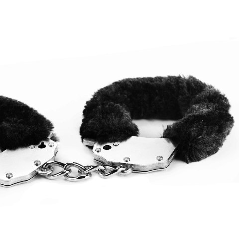 KAJDANKI FLUFFY HAND CUFFS CZARNE
