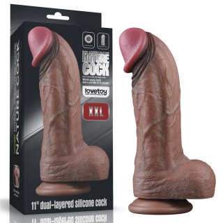 DILDO 11'' DUAL LAYERED SILICONE COCK XXL