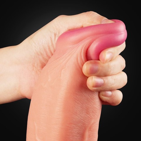 DILDO 12" DUAL LAYERED PLATINUM SILICONE COCK