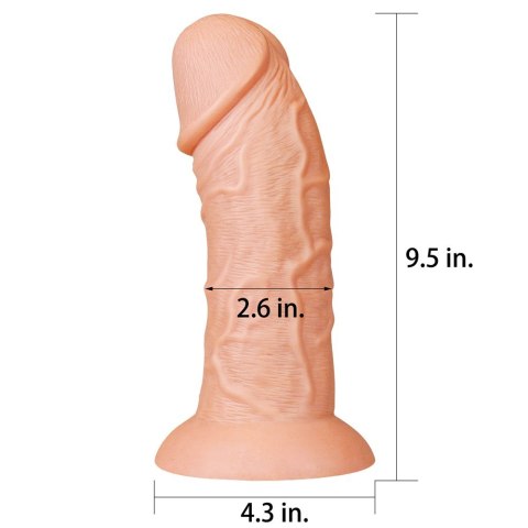 DILDO 9.5'' REALISTIC CURVED DILDO