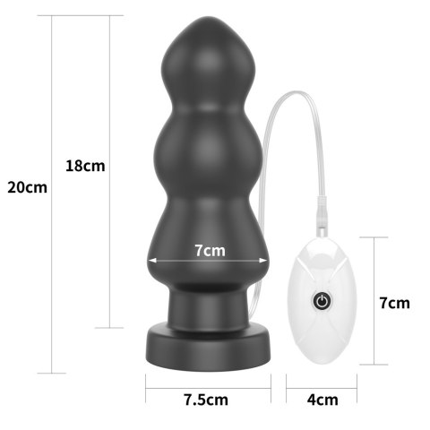 WIBRATOR ANALNY 7.8" KING SIZED VIBRATING ANAL RIGGER