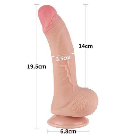 DILDO 7.5'' SLIDING SKIN DUAL LAYER DONG FLESH