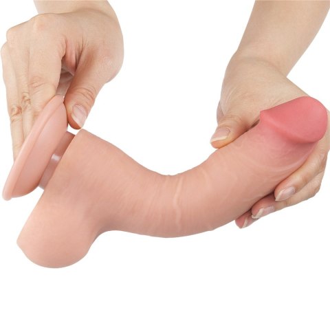DILDO 8'' SLIDING SKIN DUAL LAYER DONG FLESH