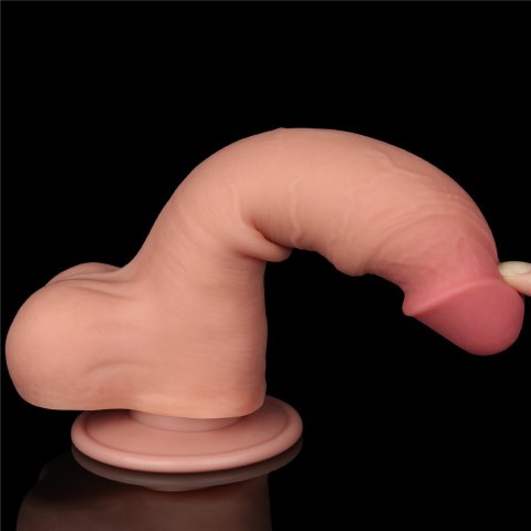 DILDO 8'' SLIDING SKIN DUAL LAYER DONG FLESH