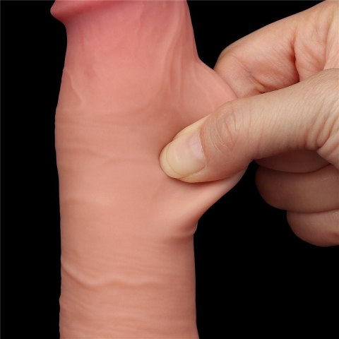 DILDO 8'' SLIDING SKIN DUAL LAYER DONG FLESH