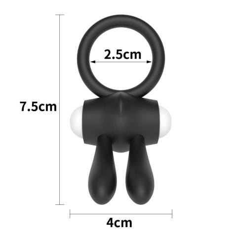 PIERŚCIEŃ POWER CLIT SILICONE COCKRING CZARNY