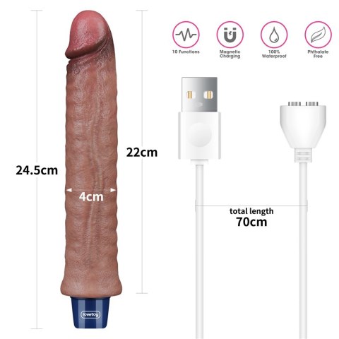 WIBRATOR 9.5" REAL SOFTEE VIBRATING DILDO