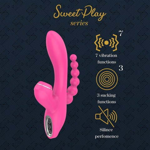 WIBRATOR Z SONDĄ ANALNĄ ORAZ FUNKCJĄ SSANIA EROSPACE SWEET PLAY A3