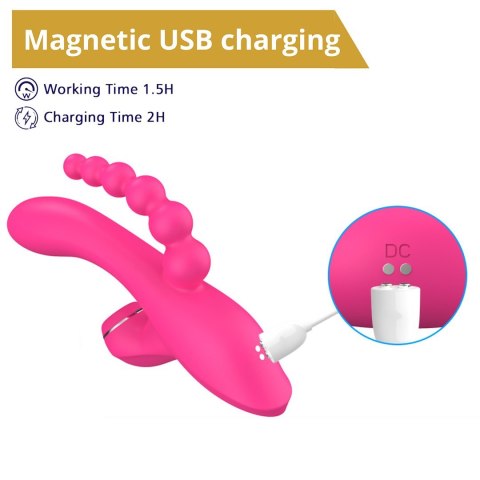 WIBRATOR Z SONDĄ ANALNĄ ORAZ FUNKCJĄ SSANIA EROSPACE SWEET PLAY A3