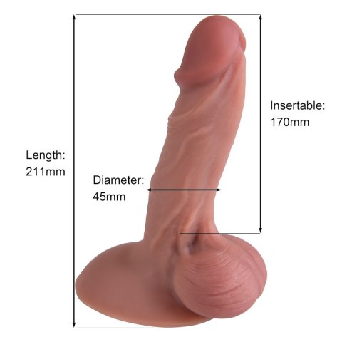 DILDO SILIKONOWE 21 CM EROSPACE NATURAL PLAY D4
