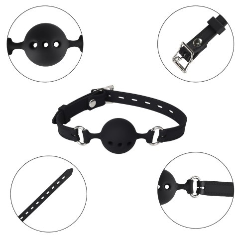 KNEBEL DO UST Z SILIKONOWĄ KULKĄ EROSPACE WILD PLAY C14