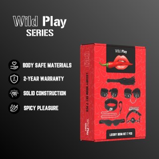 LUKSUSOWY ZESTAW BDSM 7 PRODUKTÓW EROSPACE WILD PLAY C10