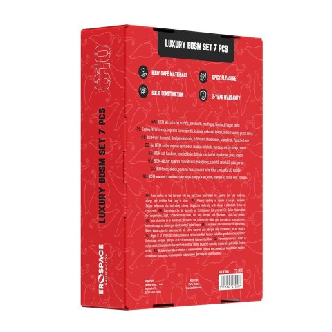 LUKSUSOWY ZESTAW BDSM 7 PRODUKTÓW EROSPACE WILD PLAY C10