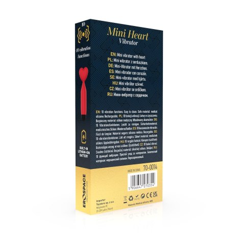 MINI WIBRATOR Z KOŃCÓWKĄ W KSZTAŁCIE SERDUSZKA EROSPACE SWEET PLAY A14