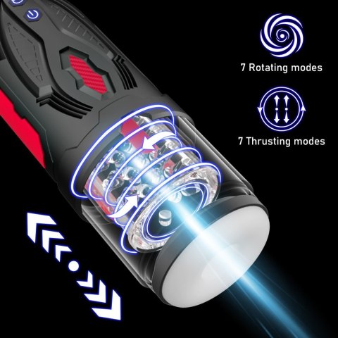 NOWOCZESNY MASTURBATOR MĘSKI Z RUCHEM POSUWISTO-OBROTOWYM EROSPACE MEN'S PLAY B1