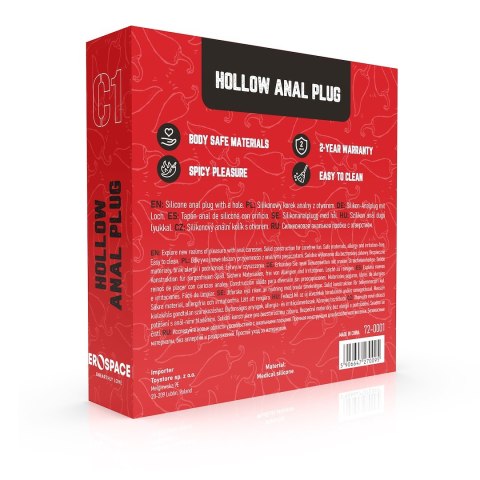 SILIKONOWY KOREK ANALNY Z TUNELEM EROSPACE WILD PLAY C1