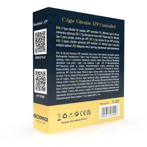 WIBRATOR TYPU C DLA PAR, STEROWANY APLIKACJĄ EROSPACE SWEET PLAY A7