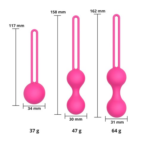 ZESTAW 3 KULEK DO ĆWICZEŃ MIĘŚNI KEGLA EROSPACE SWEET PLAY A12