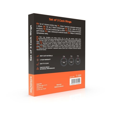 ZESTAW 3 PIERŚCIENI EREKCYJNYCH EROSPACE MEN'S PLAY B9