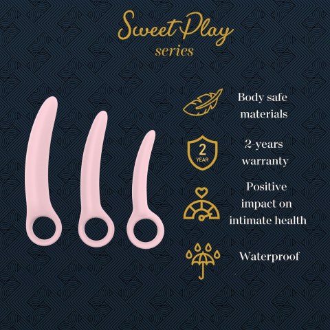 ZESTAW DILATORÓW DO ĆWICZEŃ MIĘŚNI DNA MIEDNICY EROSPACE SWEET PLAY A13