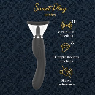 2W1 KLASYCZNY WIBRATOR ORAZ RUCHOMY JĘZYCZEK Z FUNKCJĄ SSANIA EROSPACE SWEET PLAY A6