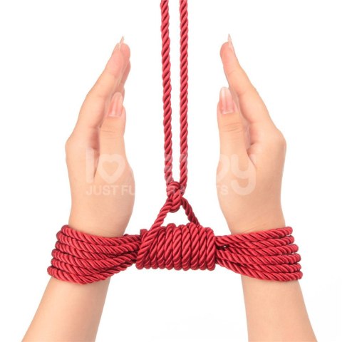 LINA DO KRĘPOWANIA REBELLION CRIMSON SILKY BONDAGE ROPE