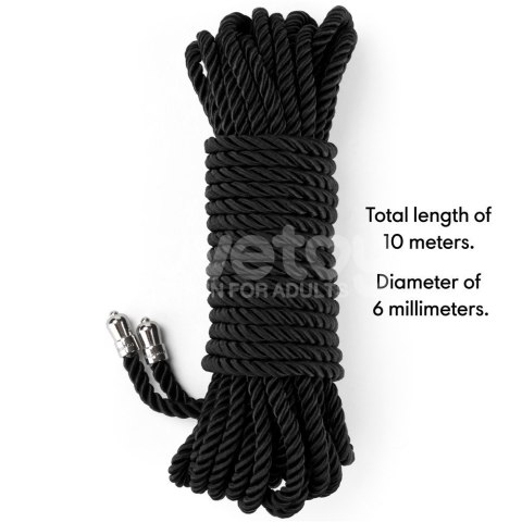 LINA DO KRĘPOWANIA REBELLION EBONY SILKY BONDAGE ROPE