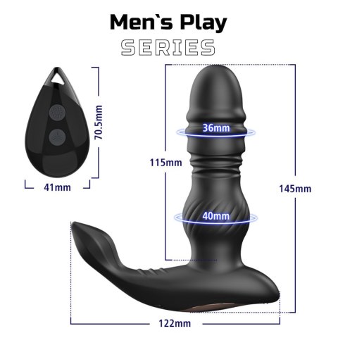 MASAŻER PROSTATY Z RUCHEM POSUWISTYM EROSPACE MEN'S PLAY B4