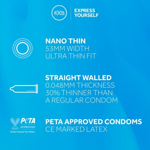 PREZERWATYWY 3 SZT. EXS NANO THIN