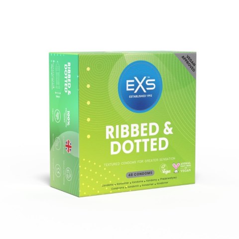 PREZERWATYWY 48 SZT. EXS RIBBED AND DOTTED