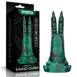 WIBRATOR SAVAGE CHARM DOUBLE-CLAW VIBRATING SILICONE DILDO