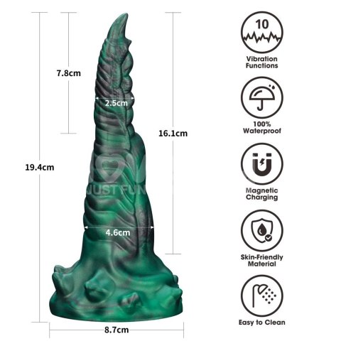 WIBRATOR SAVAGE CHARM DOUBLE-CLAW VIBRATING SILICONE DILDO